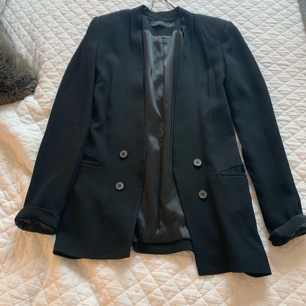 Zara Black long Blazer